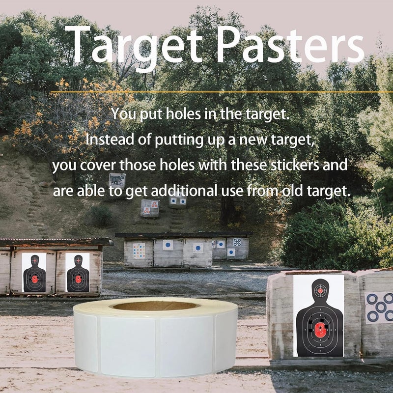 Chardime Target Pasters 1 inch 2 Rolls 2000 Pieces-Target Stickers and Pasters for Shooting Practice| Adhesive Markers for Shooting Range Targets - Image 4